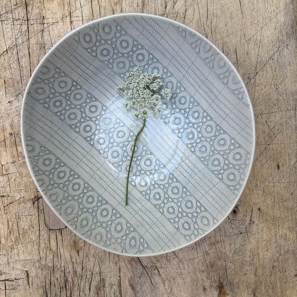 Wonki Ware Salad Bowl - Small - Duck Egg Lace