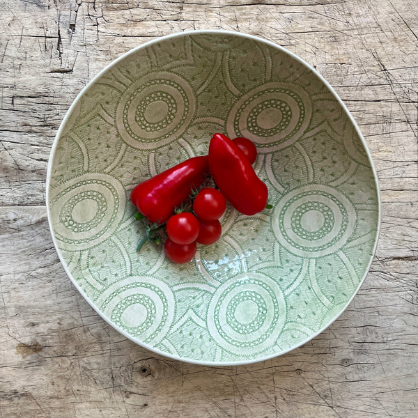 Wonki Ware Salad Bowl - Small - Spearmint Lace