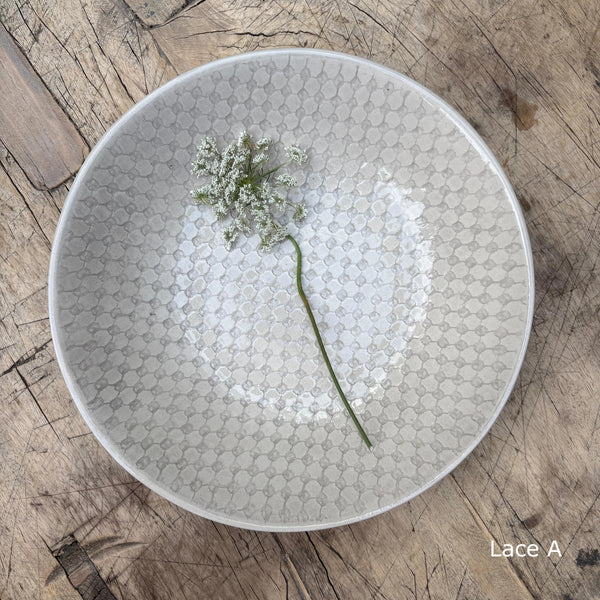 Wonki Ware Small Spaghetti Bowl - Warm Grey Lace