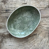 Wonki Ware Sushi or Tapas Dish - Dark Green Lace
