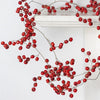 Red Wooden Berry Bead Garland on Brass Wire