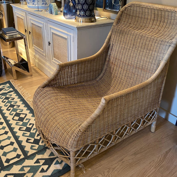 Woven Rattan Armchair