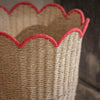 Woven Scalloped Top Laundry Basket
