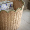 Woven Scalloped Top Storage Basket