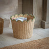 Woven Scalloped Top Storage Basket