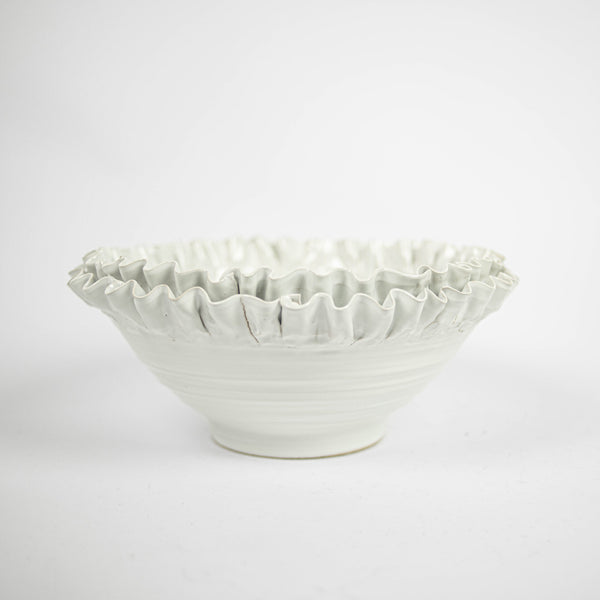 Claudine - Ceramic Ruffled Edge Bowl - Two Style Options