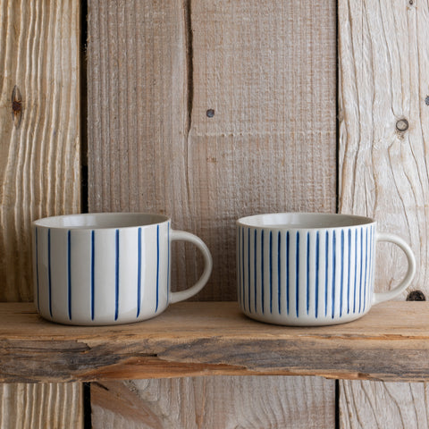 Yarrow Mug - Large - Brushed Indigo Blue - Set of Two - Kindred Mugs