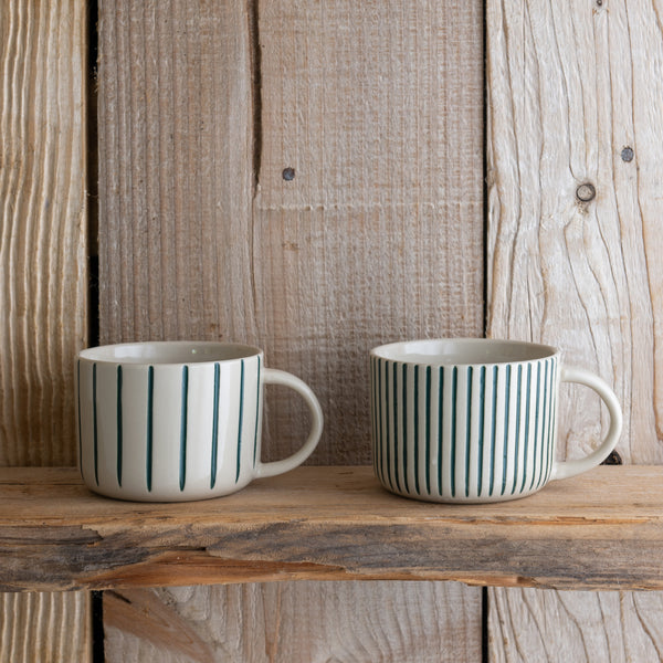 Yarrow Mug - Medium - Brushed Sea Green - Set of Two - Kindred Mugs