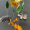 Handmade Felt Zoo Animals Mobile - Fairtrade