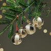 Etched Gold Stripe Baubles - Set of Four