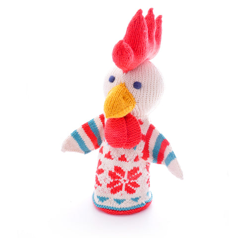 Organic Cotton Hand Puppet - Chicken