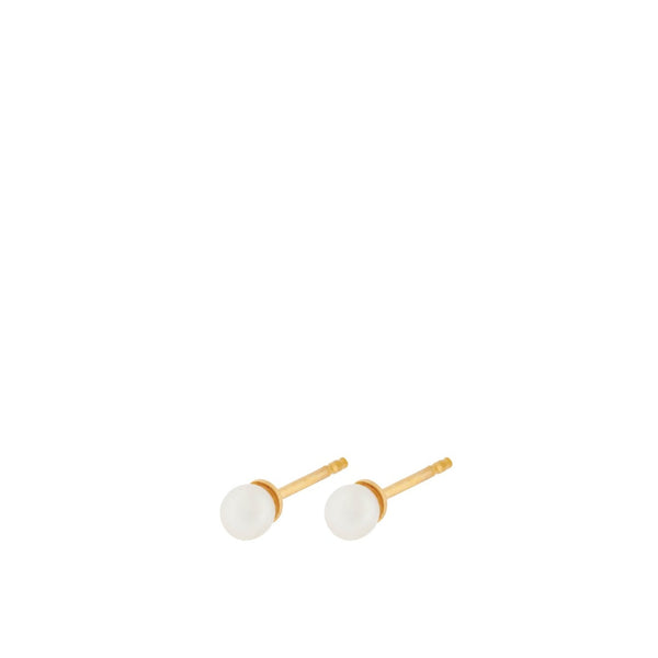 Lagoon Pearl Stud Earrings - Gold - Pernille Corydon
