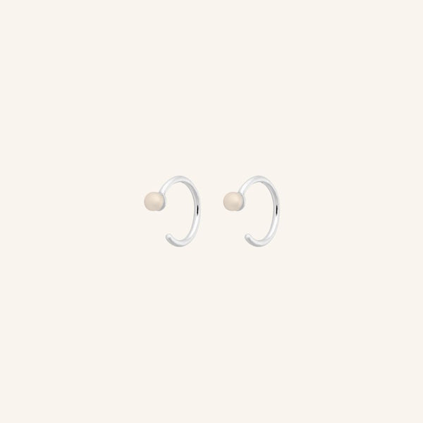 Lagoon Creole Earrings - Silver - Pernille Corydon