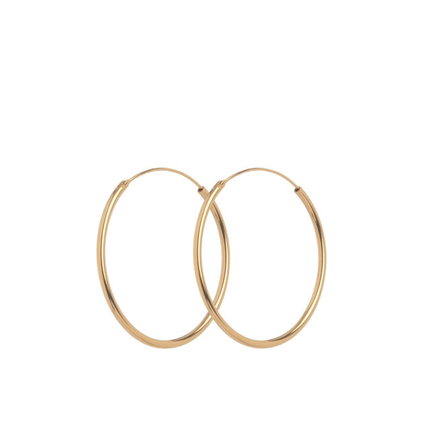 Plain Hoop Earrings - Gold - Pernille Corydon