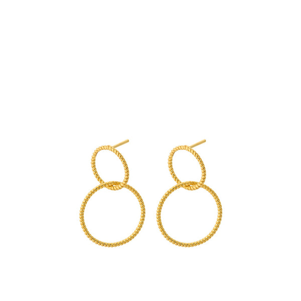 Double Twisted Earrings - Gold - Pernille Corydon