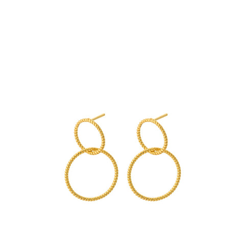 Double Twisted Earrings - Gold - Pernille Corydon
