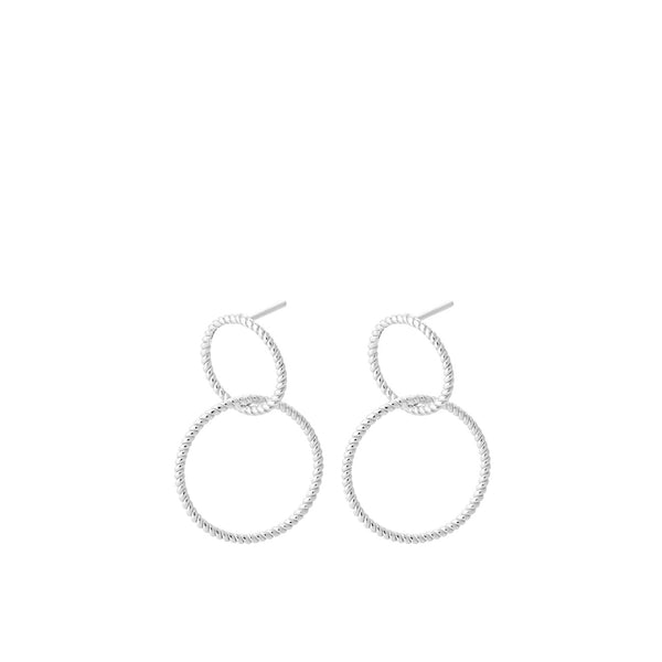 Double Twisted Earrings - Silver - Pernille Corydon