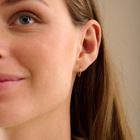 Twig Hoop Earrings - Gold - Pernille Corydon