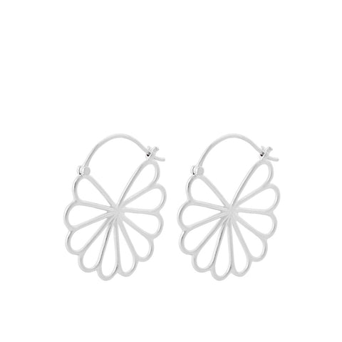 Large Bellis Earrings - Silver - Pernille Corydon