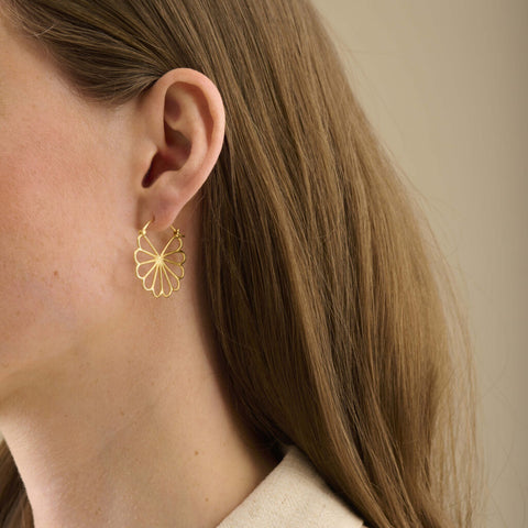 Large Bellis Earrings - Gold - Pernille Corydon