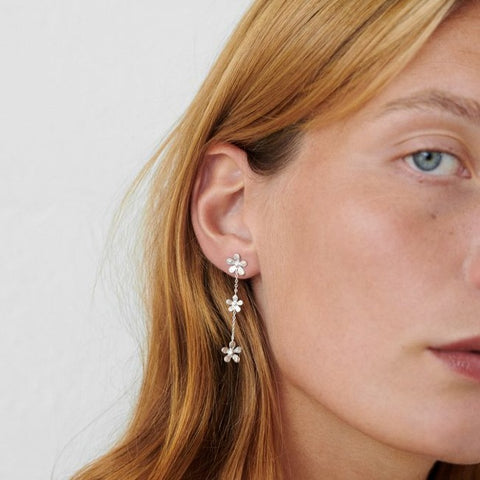 Wild Poppy Earrings - Silver - Pernille Corydon
