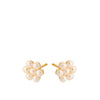 Ocean Bloom Pearl Stud Earrings - Gold - Pernille Corydon