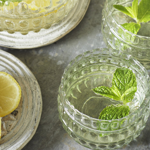 Four Bobbly Drinking Glasses