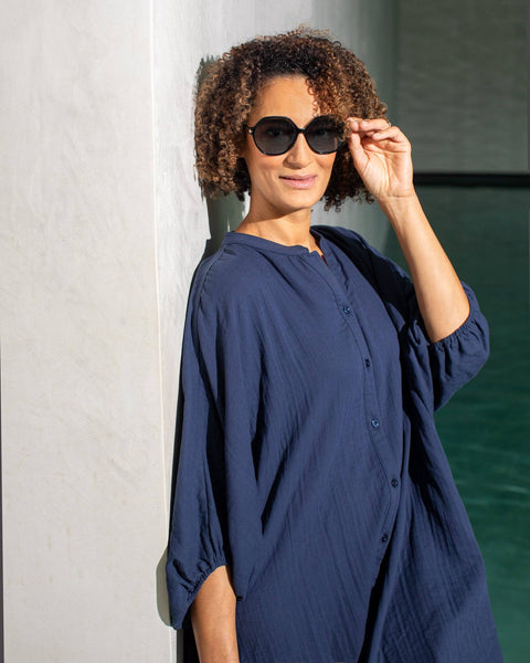 Dora Dress - Navy - Chalk