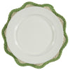 Natural Jute Scalloped Placemat - Jade Edge - Set of Six in Basket