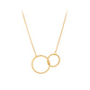 Double Twisted Circles Necklace - Gold - Pernille Corydon