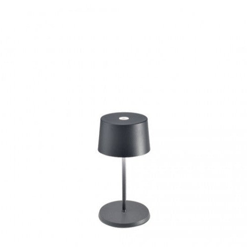 Zafferano Rechargeable Table Lamp - Olivia - Dark Grey