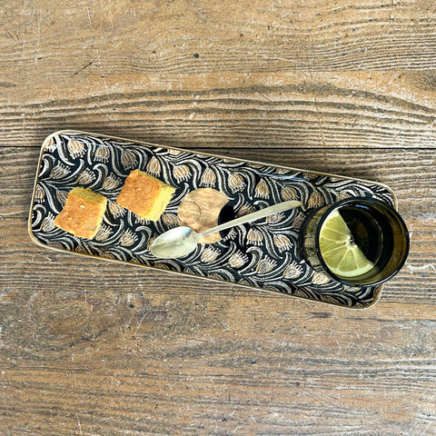 Enamelled Albizia Tray - Duo - Boncoeurs