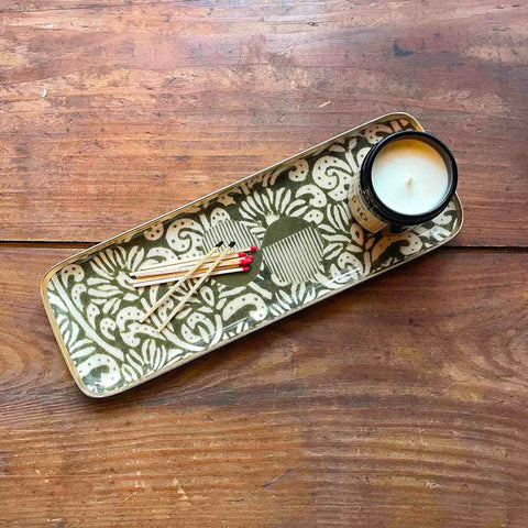 Enamelled Maki Vetiver Tray - Duo - Boncoeurs