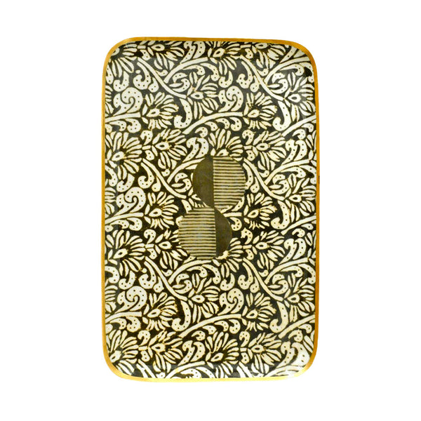 Enamelled Maki Vetiver Tray - Medium - Boncoeurs
