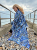 Forever Blue Embroidered Wool Scarf from Jo Edwards