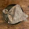 Printed Cotton Napkin - Flower - Vert de Gris - Set of Six - Boncoeurs