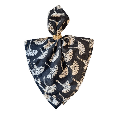 Printed Cotton Napkin - Ginkgo - Set of Six - Boncoeurs