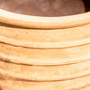 Ribbed Beehive Shape Terracotta Planter - Skopelos - Three Size Options
