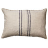 natural linen cushion cover with grey stripe