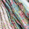 Printed Cotton Mattress - floral design, aqua blue, green, pink