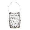 Hanging Glass Jar Lantern with Wire Cover - Greige - Home & Garden - Chiswick, London W4 