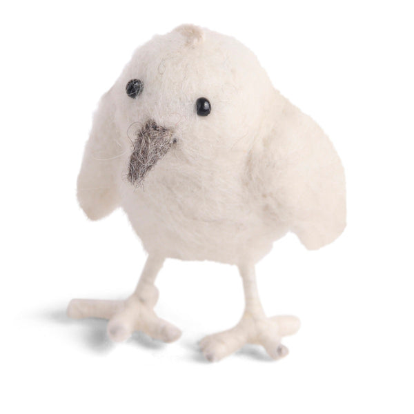 Mini Hanging Felt Chick - White