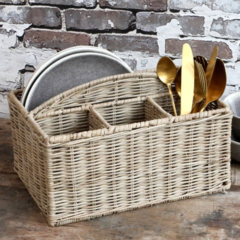 Basket with Four Compartments