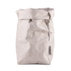 Washable Paper Bag from Italy - Light Grey