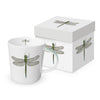 porcelain mug in gift box with dragonfly design