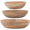 Set of Three Acacia Wood Bowls