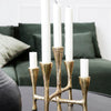 Five arm candelabra brass sculptural