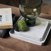 Set of Two Square Polystone Concrete Trays