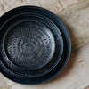 Brushed Black Finish Tray - Rattan - House Doctor