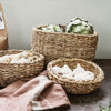 Set of Two Round Seagrass Bread Baskets